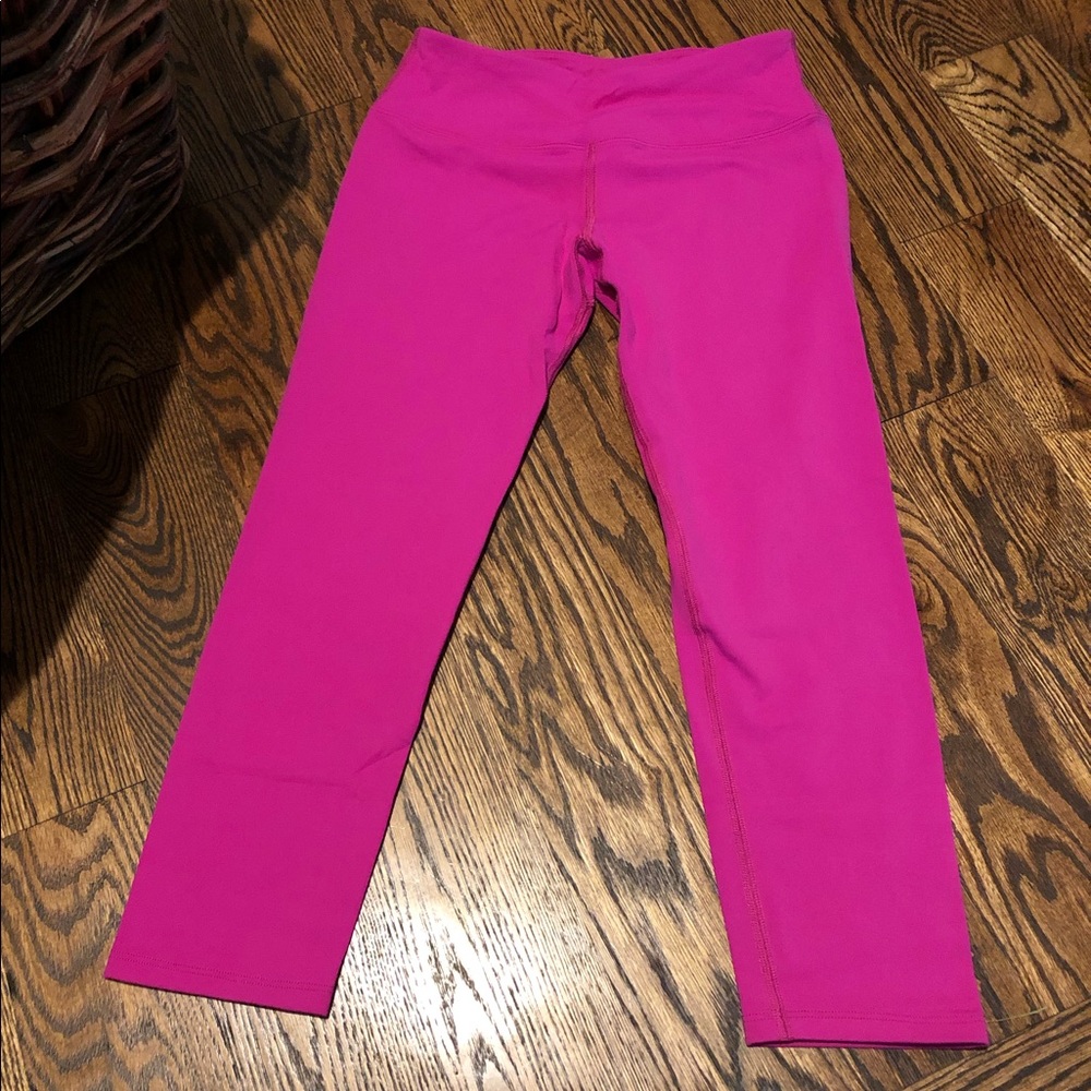 Hardtail bright pink crop legging